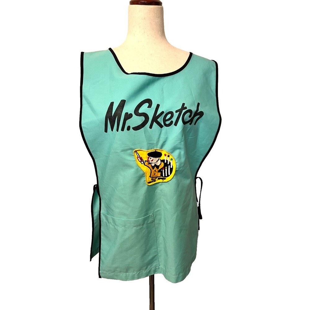 Vtg RARE Mr Sketch Markers Art Smock School Apron Teacher Classroom Angelica USA